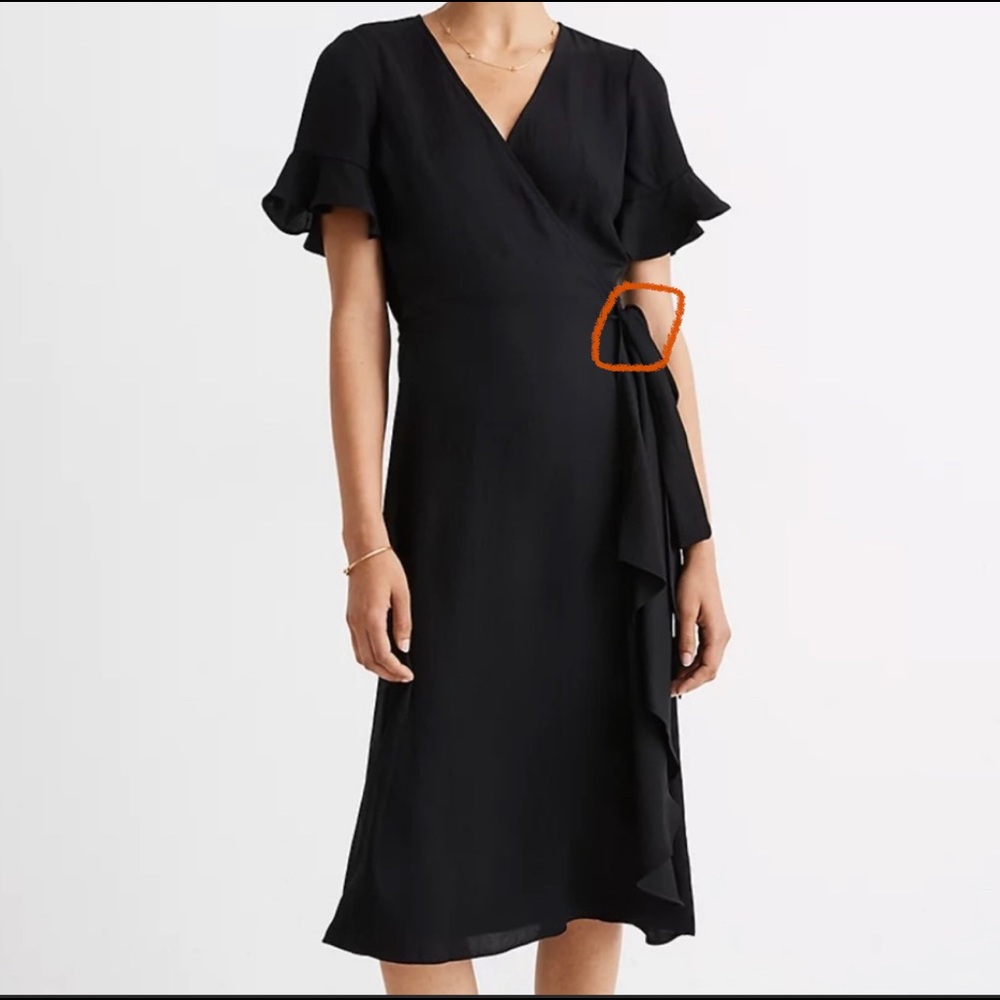 Madewell black wrap dress